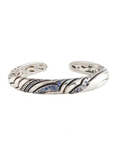 Pre-owned John Hardy Sapphire Lahar Cuff Bracelet, 6.5" In Multicolor