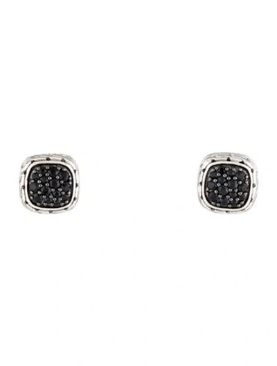 Pre-owned John Hardy Sapphire Lava Square Stud Earrings In Multicolor