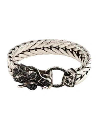 Pre-owned John Hardy Sapphire Legends Naga Dragon Head Bracelet, 8.25" In Multicolor