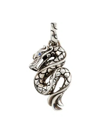 Pre-owned John Hardy Sapphire Legends Naga Dragon Pendant In Multi