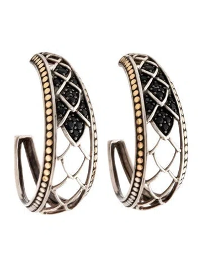 Pre-owned John Hardy Sapphire Legends Naga Hoop Earrings In Multicolor