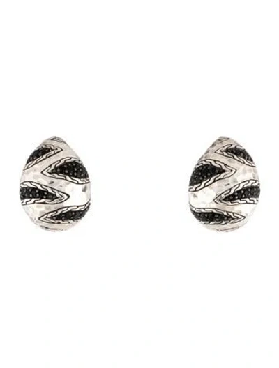 Pre-owned John Hardy Sapphire Palu Buddha Belly Earclips In Multicolor