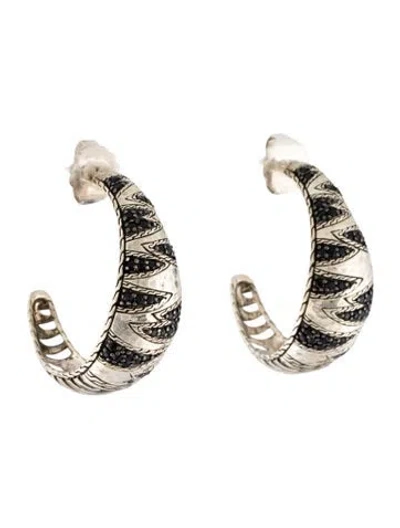Pre-owned John Hardy Sapphire Palu Macan Hoop Earrings In Multi