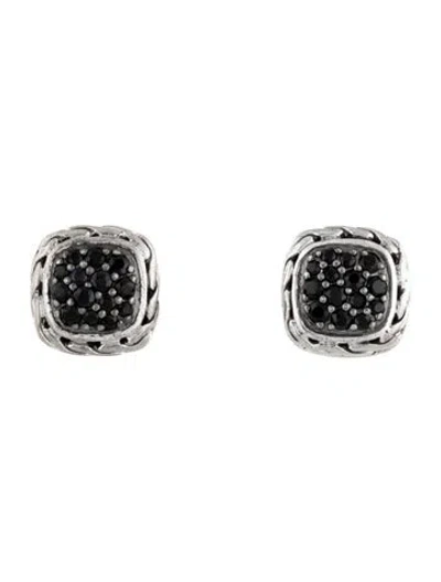 Pre-owned John Hardy Sapphire Small Square Stud Earring In Multi