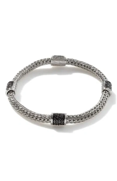 John Hardy Sapphire Stations Chain Bracelet In Silver