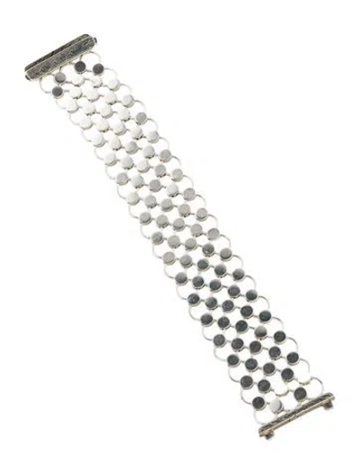 Pre-owned John Hardy Sapphire Wide Dot Link Bracelet, 6.75" In Multi