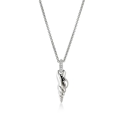 John Hardy Shell Talisman Necklace In Metallic