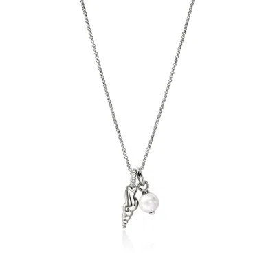 John Hardy Shell Talisman Necklace In Metallic