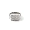 John Hardy Men's Silver Id Diamond Pave Cluster Ring In Sterling Silver