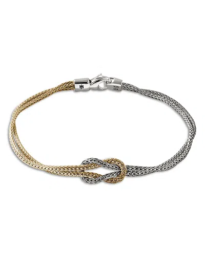 John Hardy Silver & 14k Yellow Gold Love Knot Bracelet In Metallic