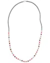 John Hardy Silver Red Jasper With Pink Enamel & Orange Enamel & 5.5-6mm Pearl  Colorblocked Necklace