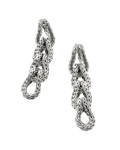 John Hardy Silver Surf Earrings