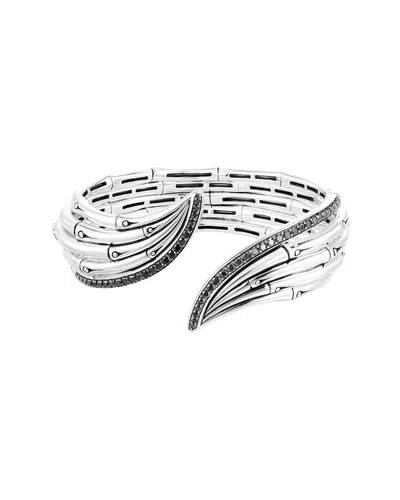 John Hardy Silver Treated Black Sapphire & Black Spinel Bamboo Bracelet