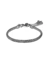 John Hardy Silver Treated Black Sapphire & Black Spinel Chain Toggle Bracelet