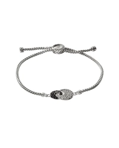 John Hardy Silver Treated Black Sapphire & Black Spinel Essentials Bracelet
