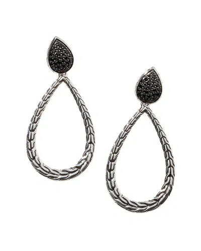 John Hardy Silver Treated Black Sapphire & Black Spinel Essentials Earrings
