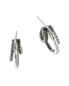 John Hardy Silver Treated Black Sapphire & Black Spinel Essentials Earrings