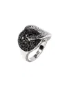 John Hardy Silver Treated Black Sapphire & Black Spinel Essentials Ring
