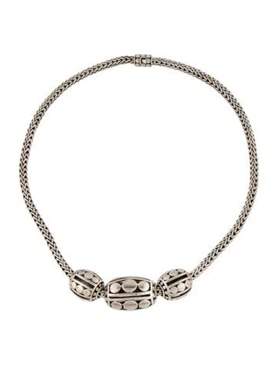 Pre-owned John Hardy Slider Collar Pendant Necklace, 16" In Multicolor