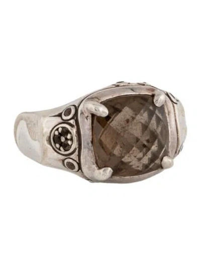 Pre-owned John Hardy Smoky Quartz Batu Bamboo Ring In Multi