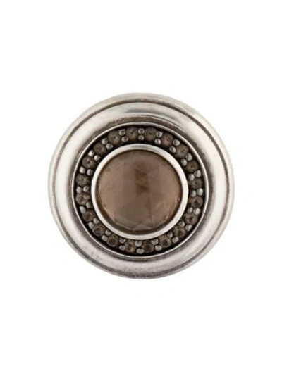 Pre-owned John Hardy Smoky Quartz Bedeg Pendant, 0.75" In Multi