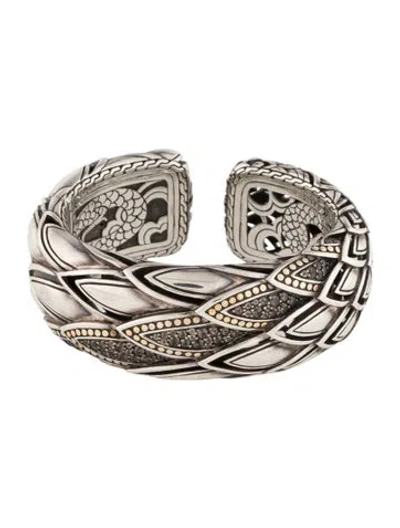 Pre-owned John Hardy Smoky Quartz Legends Naga Dot Kick Bracelet Cuff, 6.75" In Multi