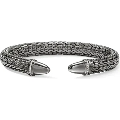 JOHN HARDY JOHN HARDY SPEAR 50 FLEX CUFF BRACELET, STERLING SILVER, DIAMONDS, 8.9MM
