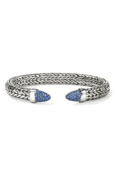John Hardy Sterling Silver Sapphire Bracelet In Metallic