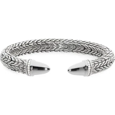 John Hardy Spear 50 Flex Cuff Bracelet, Sterling Silver, Diamonds, 8.9mm