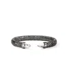 John Hardy Spear 50 Flex Cuff, Dark Silver, Howlite In Metallic