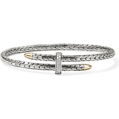John Hardy Spear Bangle In Silver/gold