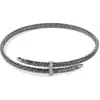 John Hardy Spear Coil Choker, Dark Silver, Diamonds