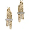 John Hardy Spear Diamond Hoop Earrings In Gold