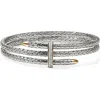John Hardy Spear Double Flex Cuff, Diamond, 4mm In Gold And Silver