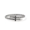 John Hardy Sterling Silver Spear Black Sapphire Flex Bracelet In Sterling Silver