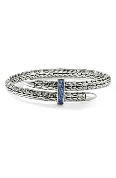John Hardy Spear Flex Cuff, Gemstones, 5.5mm In Silver/black