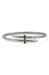 John Hardy Spear Flex Cuff, Sterling Silver, Pavé In Metallic