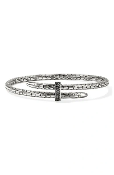 John Hardy Spear Flex Cuff, Sterling Silver, Pavé In Metallic