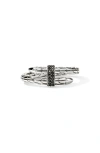 John Hardy Spear Flex Ring, Sterling Silver, Pavé In Metallic