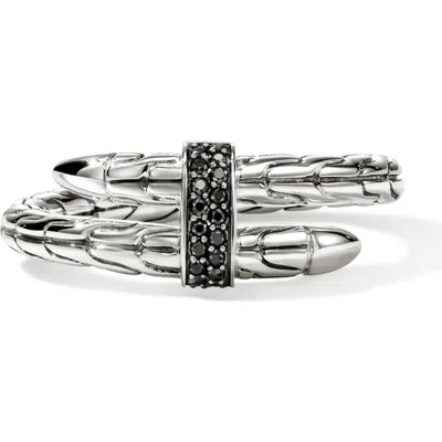 JOHN HARDY JOHN HARDY SPEAR FLEX RING, STERLING SILVER, PAVÉ