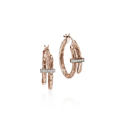 John Hardy Spear Hoop Earring, 17mm In Gold