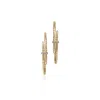 John Hardy 14kt Gold Large Spear Diamond Hoop Earrings In Gold
