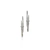 John Hardy Sterling Silver Large Spear Diamond Hoop Earrings In Silver