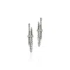 John Hardy Spear Diamond Bypass Hoop Earrings In Silver