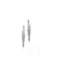 John Hardy Sterling Silver Large Spear Diamond Hoop Earrings In Silver-tone