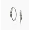 John Hardy Spear Hoop Earring In Silver Tone