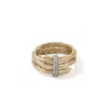 John Hardy Spear Diamond Bypass Ring In Gold
