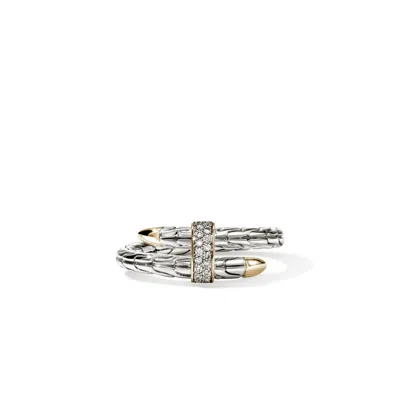 JOHN HARDY Spear Ring, Gold, Sterling Silver, Diamonds