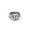 John Hardy Sterling Silver Spear Diamond Coil Ring In Neutral