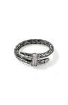 John Hardy Spear Wrap Ring, Diamonds In Dark Sterling Silver